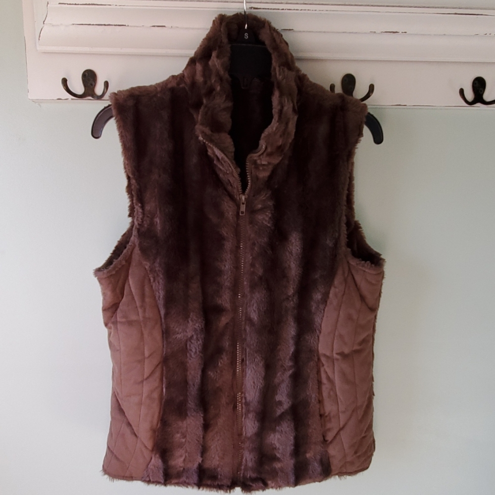 Private Quarters Faux Mink Vest